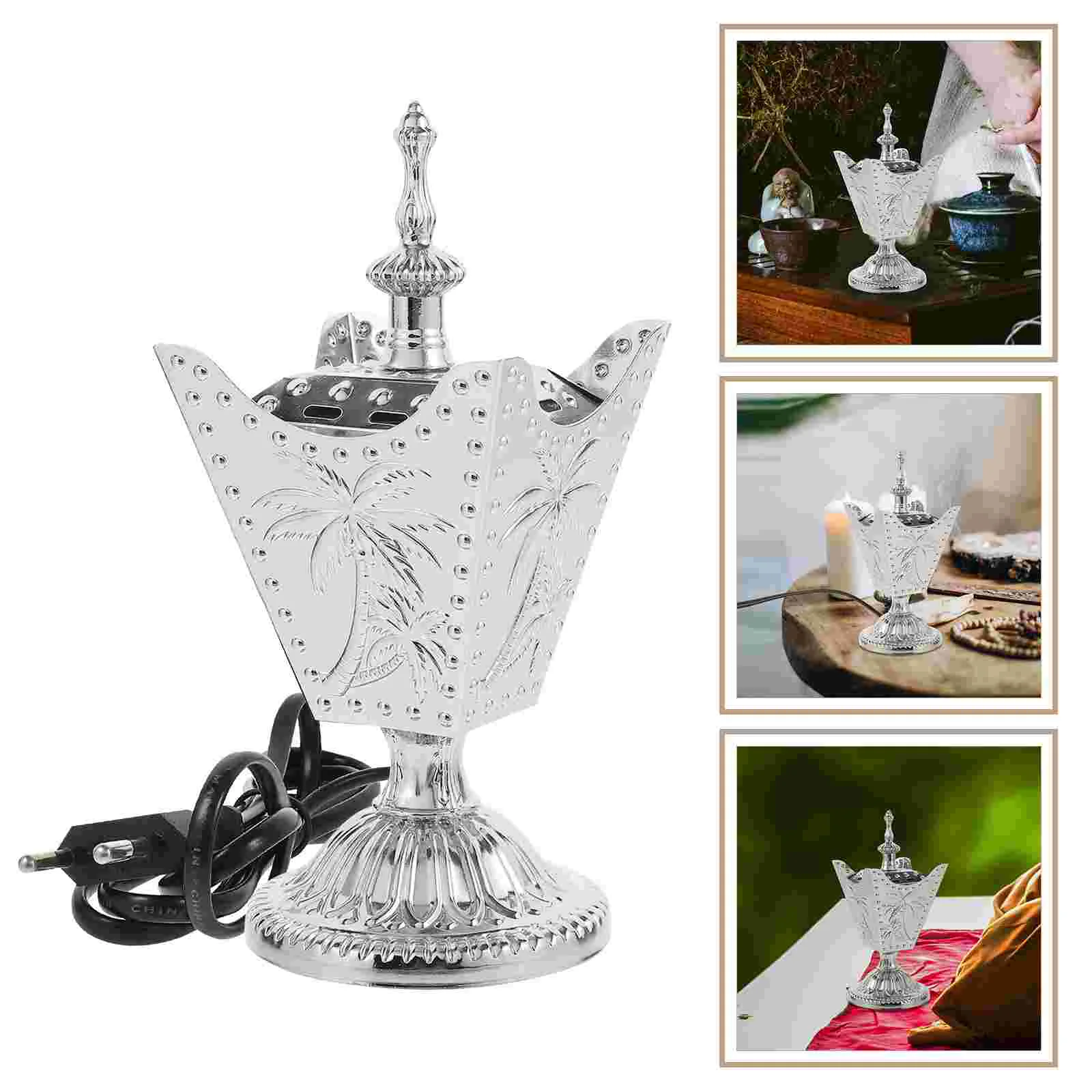 

Plug-in Burner Astetic Room Decor Decorative Burners Electric Portable Censer Iron Decoration Ornament Reusable Stove