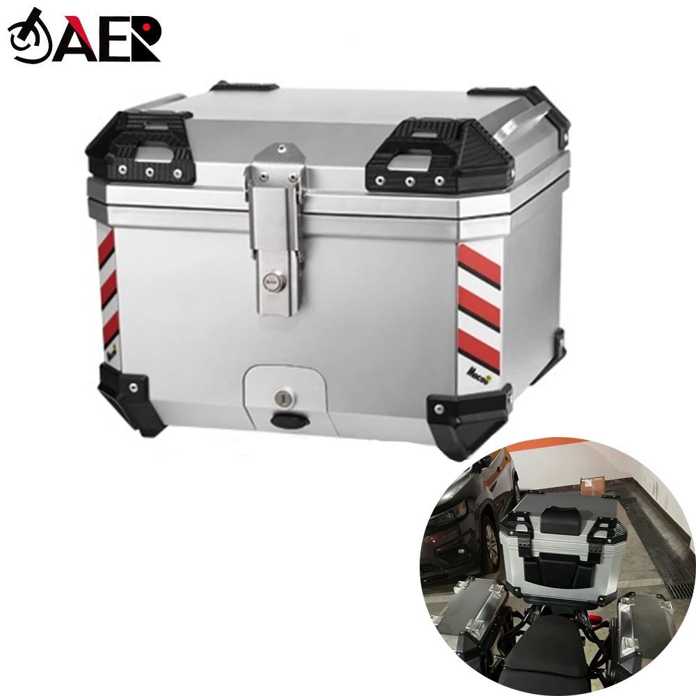 

Universal 45L Motorcycle Trunk Waterproof Motorcycle Tail Bag Rear Box 오토바이 리어백 Motorcycle Accessories Abs Box