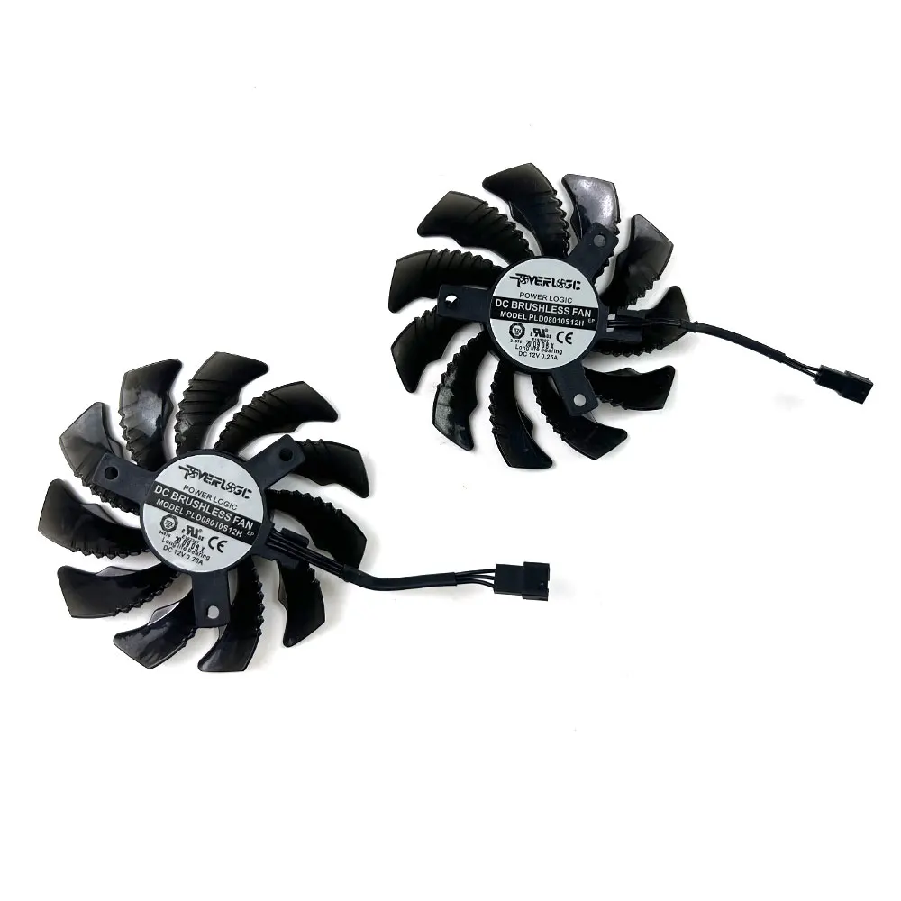 Фото НОВЫЙ Вентилятор охлаждения 75 мм 3PIN PLD08010S12H для видеокарты Gigabyte GTX1650 4GB Windforce №4