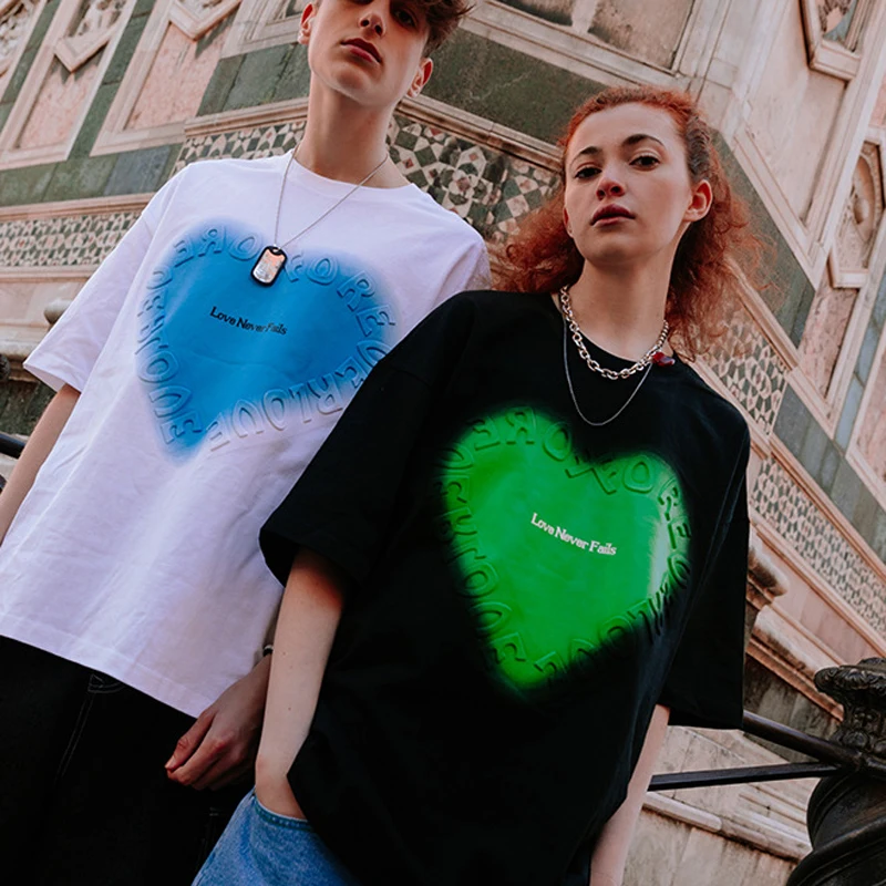 

2022 Fashion Couple T-Shirts Outdoor Casual Printed Tops Round Neck Casual Short Sleeves