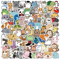 103050100pcs cartoon pet dogs stickers animal decals for luggage motorcycle guitar skateboard graffiti stickers kids toy gift