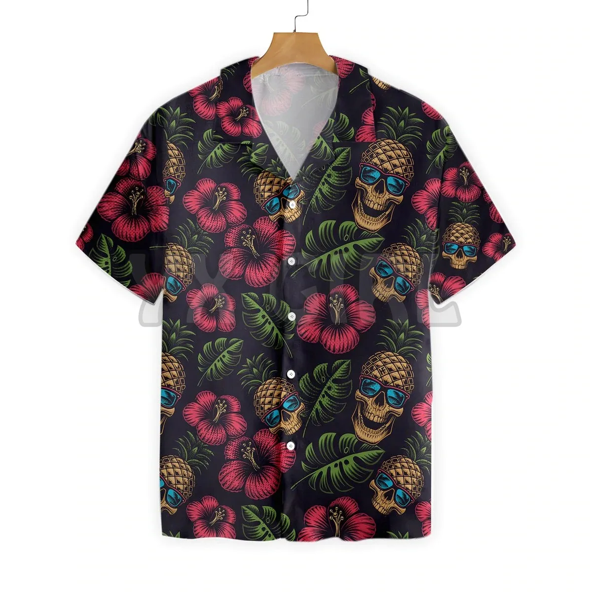 Pumpkin & Skull Halloween  3D All Over Printed Hawaiian Shirt Men's For Women's Harajuku Casual Shirt Unisex