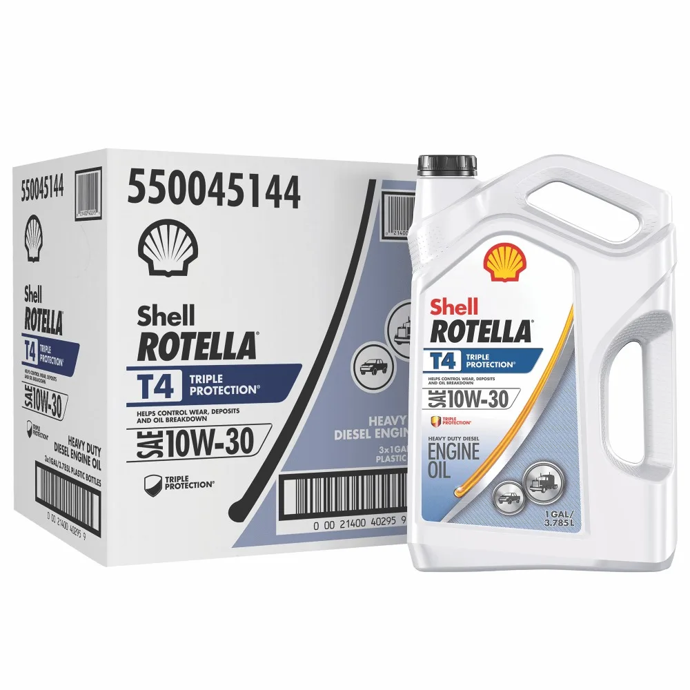 

Shell Rotella T4 Triple Protection 10W-30 Diesel Motor Oil, 1 Gallon, 3-Pack