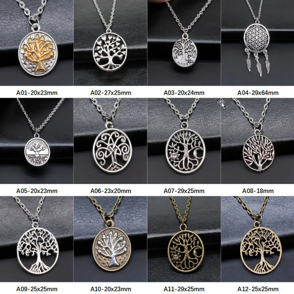 

New Arrival Round Tree Of Life Charms Pendants Necklace Female Gift Fashion