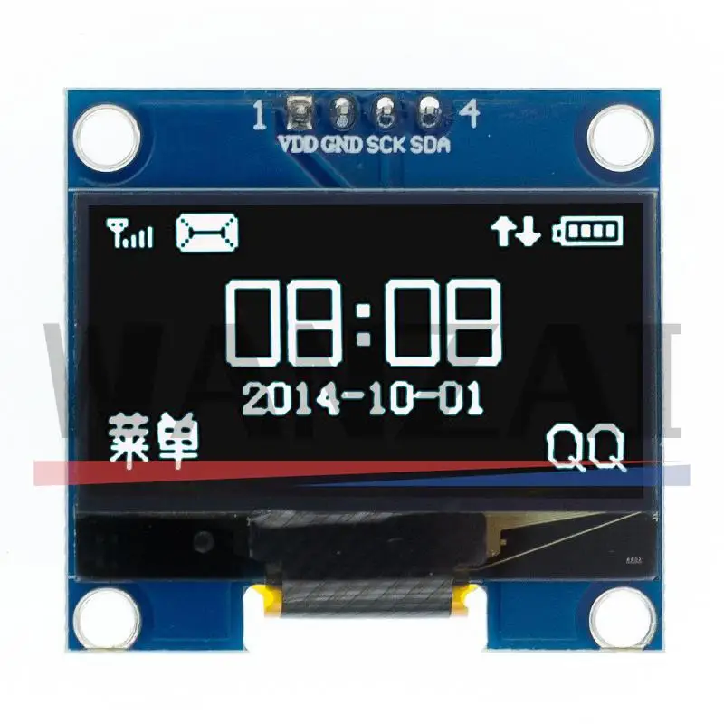 Светодиодный модуль O 1 3 дюйма Белый/Синий SPI/IIC I2C с цветным общением 128X64