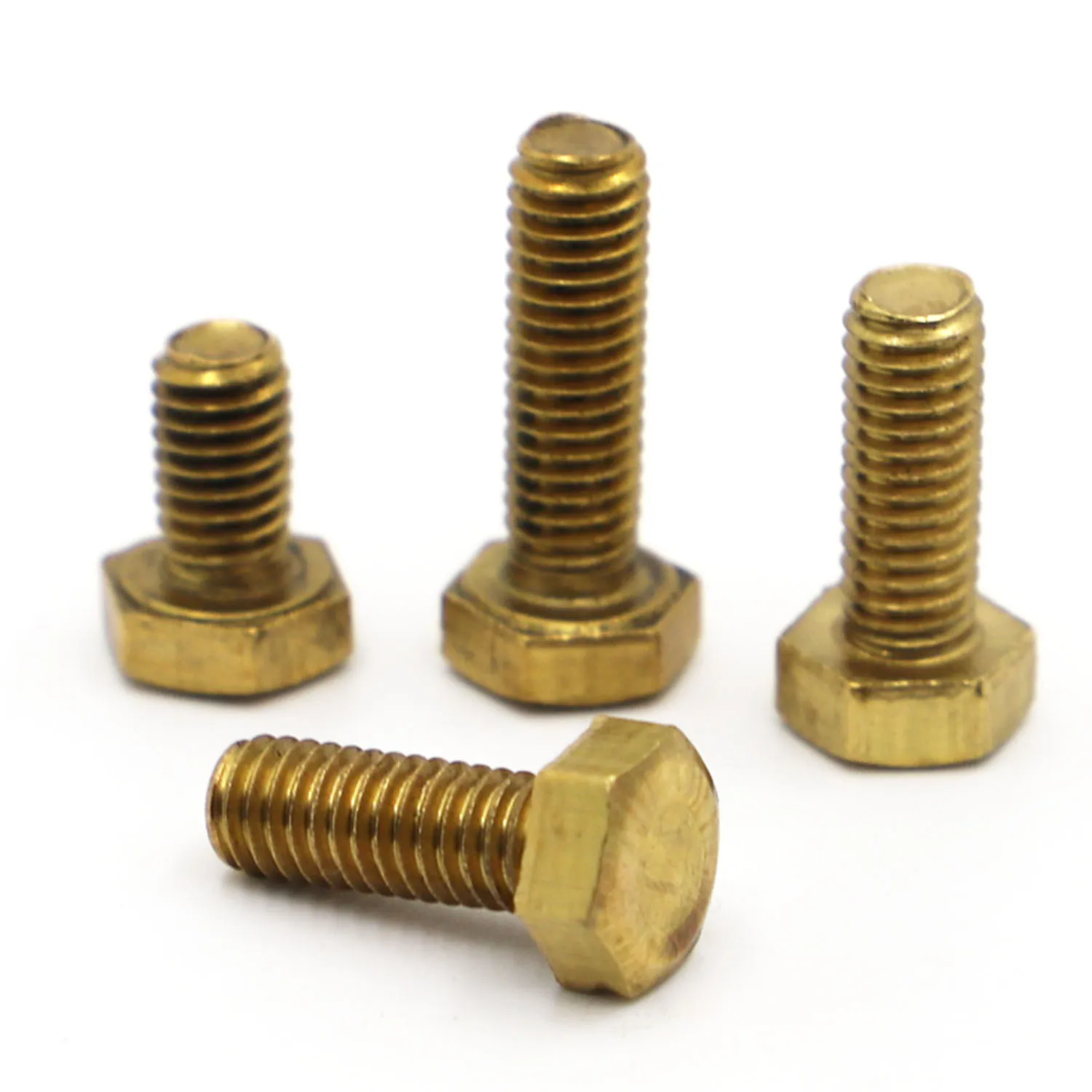 

1-10pcs M4 M5 M6 M8 M10 Brass DIN933 External Hex Outer Hexagon Head Cap Screw Bolt