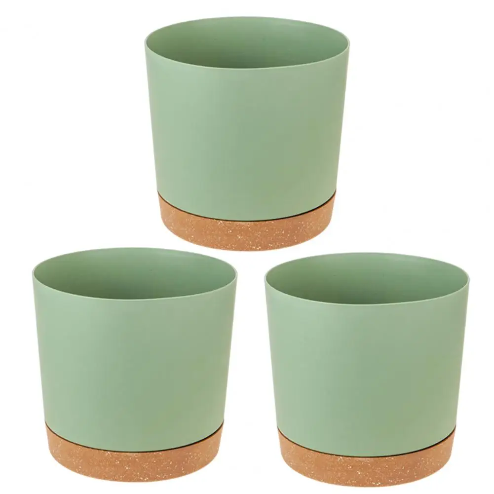 

Plant Pot with Tray Stylish Round Plant Pots with Drainage Holes Ideal for Indoor Greenery Balcony Gardens Courtyard Plants