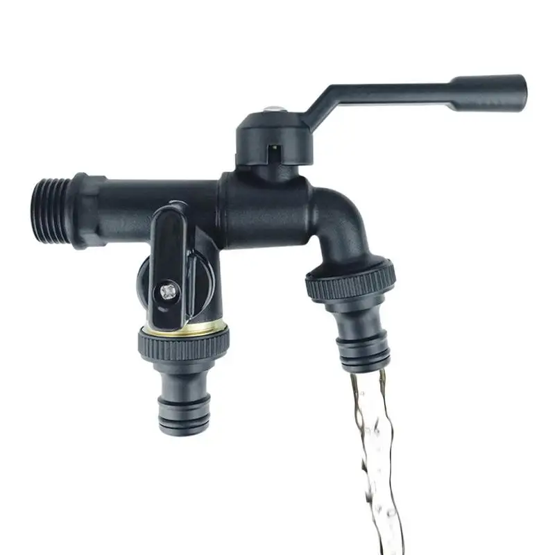 

Смеситель для садового шланга, черный латунный, 1/2 дюйма