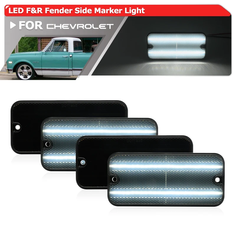 Дымчатый бампер дневной белый боковой маркер замена для Chevy/GMC C/K серии C10 C20 C30 G Series