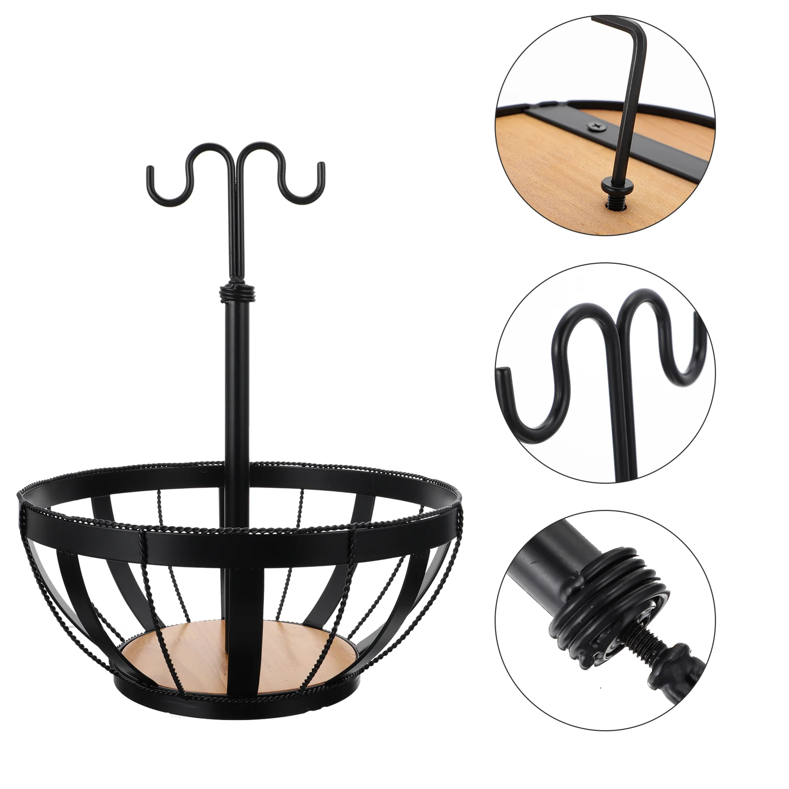 

Basket Banana Fruit Rack Countertop Wire Snack Storage Sundries Candyholder Tree Hanger Metal Bowl Organizer Stand Kitchen Hook