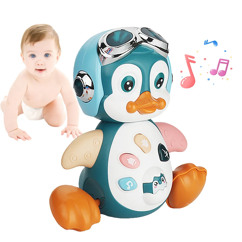 

Baby Electric Penguin Musical Toy Music with Lights Swing Dance Electronic Pets Crawling Toddler Early Education Game Toy Gift