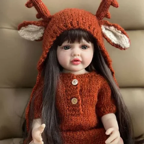 Красивая имитационная силиконовая кукла для младенцев, 55 см, полностью силиконовая кукла для чистки, кукла для новорожденных, игрушка для девочек, детские куклы с реальным видом