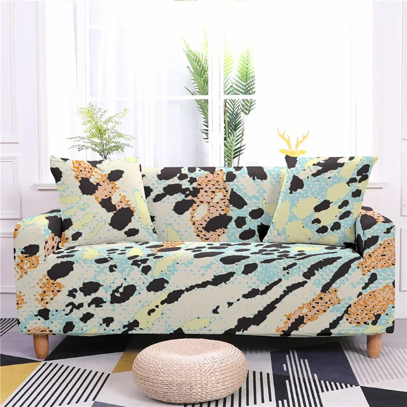 

3D Leopard Print Sofa Cover All Inclusive Stretch Couch Cover Sectional Sofa L Shape Sofa Universal Couch Covers for Sofas Home