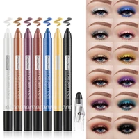 12 color eyeshadow highlighter lying silkworm pens long lasting waterproof sweatproof and brightening eyeshadow pearlescent pens