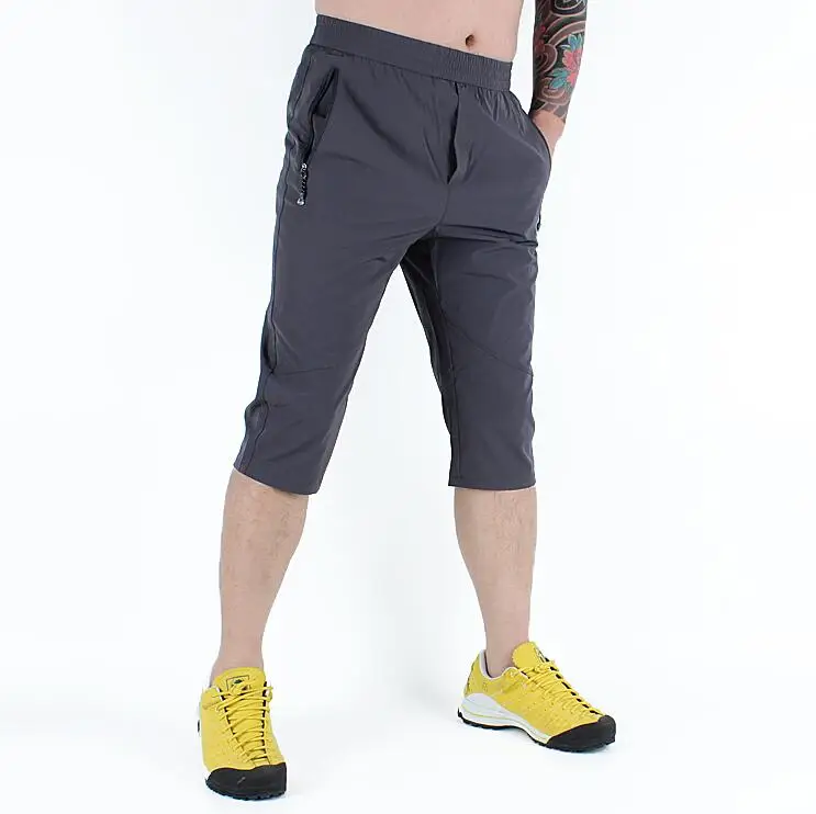 

Men's waterproof UV-proof quick-drying elasitc Cropped Trousers mens breathable slim hiking trekking mountain climbing shorts
