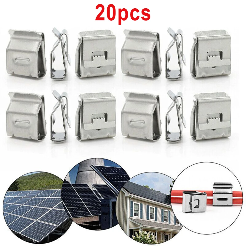 

Cable Clamp Solar PV Cable Clips 20/30/50/100pcs For 4-corner 2-core Cable For Solar Mounting Frame PV Solar Cable Wire