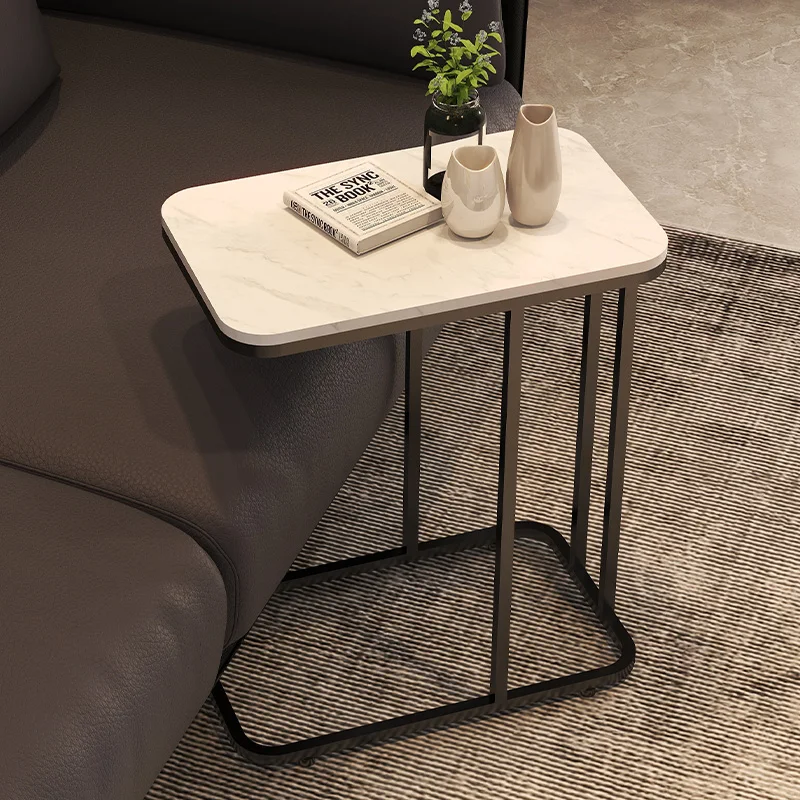 

Nordic Marble Side Table Corner White Modern Luxury Auxiliary Coffee Table Small Square Sofa Mesita De Noche Bedroom Furniture