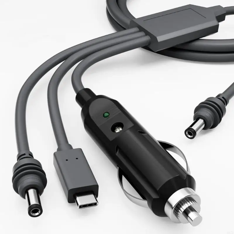 Фото H37F 3 в 1 мини -кабель электроэнергии USB C Car DCDC Кабель для нескольких устройств №4