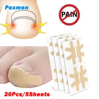 pexmen 20pcs5sheets ingrown toenail correction sticker adhesive toenail patch elastic nail treatment corrector pedicure tools