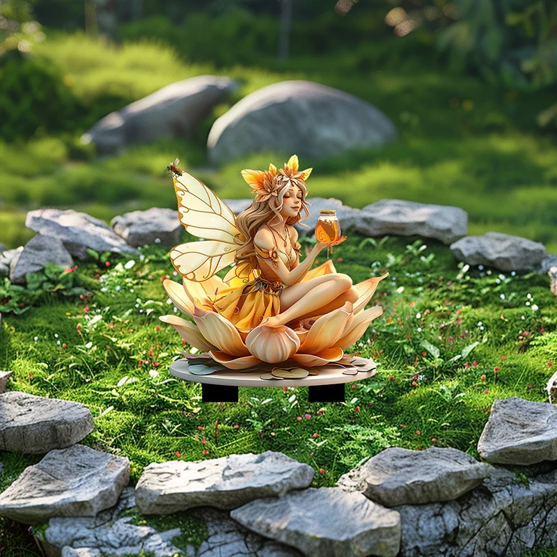 Сказочная оранжевая лента в богемном стиле Крылатая сказочная медовая акриловая