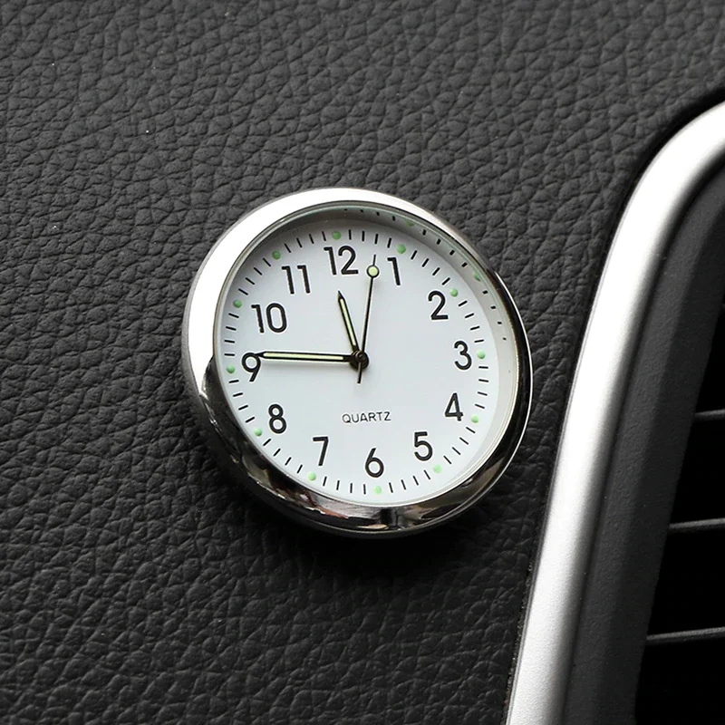 

Car Clock Luminous Mini Auto Ornament Auto Internal Digital Watch Mechanics Quartz Clocks Car Accessories Blue White Black