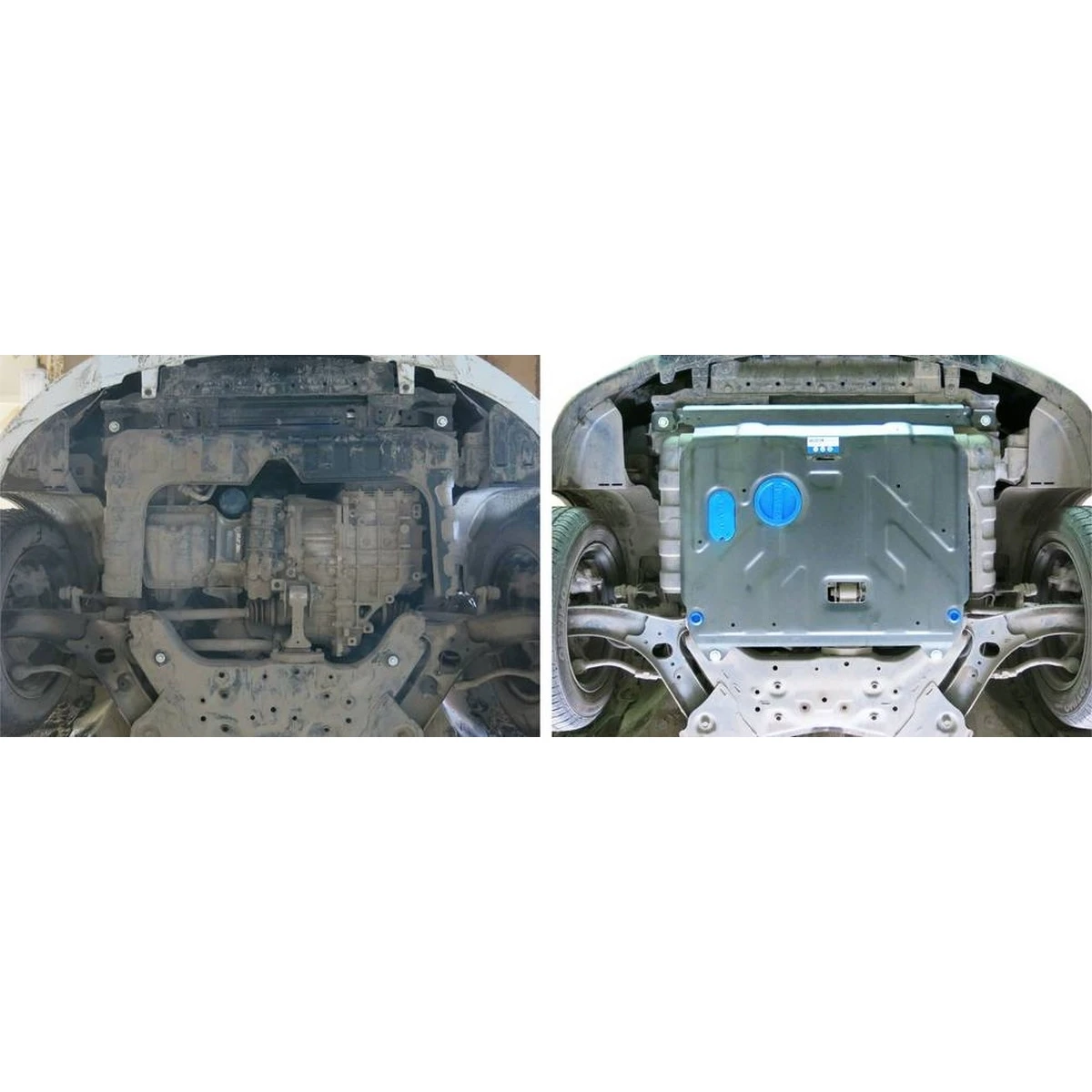 Защита картера и КПП Rival 333.2343.1 (для Hyundai Solaris V - 1.4 1.6 2011-2016/Kia Rio все 2011-2017 алюминий 4 мм