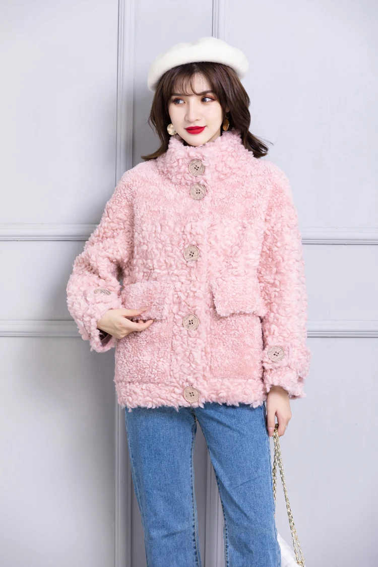 Furyoume 2022 Women's Winter Coats Luxury Overcoat Female 100% Wool Jacket Turn-down Collar Thick Warm Outerwear Fashion Quality