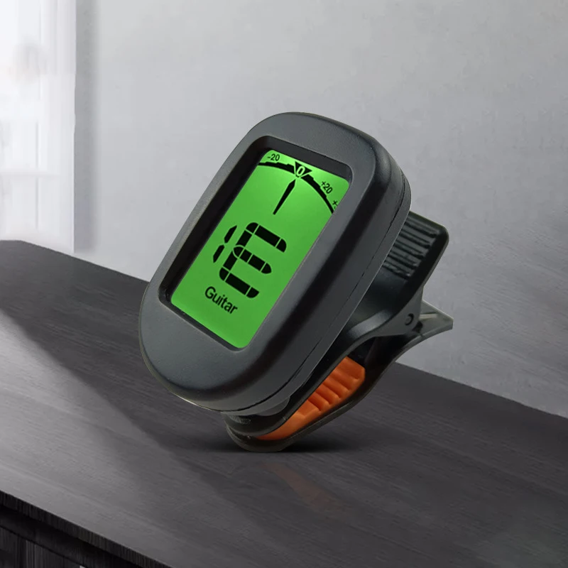 

ABS/Electronic Components Tuner Tiger Clip Chromatic Guitar Tuner LCD Electric Display Guitar Tuners for Bass/Ukulele/Violin