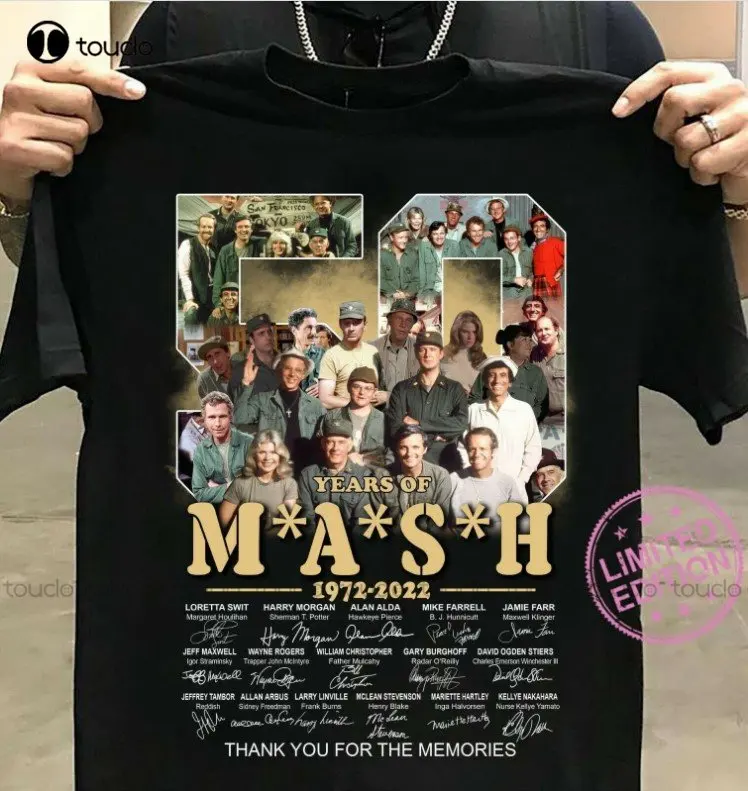 

Mash M*A*S*H 4077 Signatures 50Th Anniversary 1972 2022 Thank You The Memories T-Shirt Custom T Shirt Make Your Design Xs-5Xl