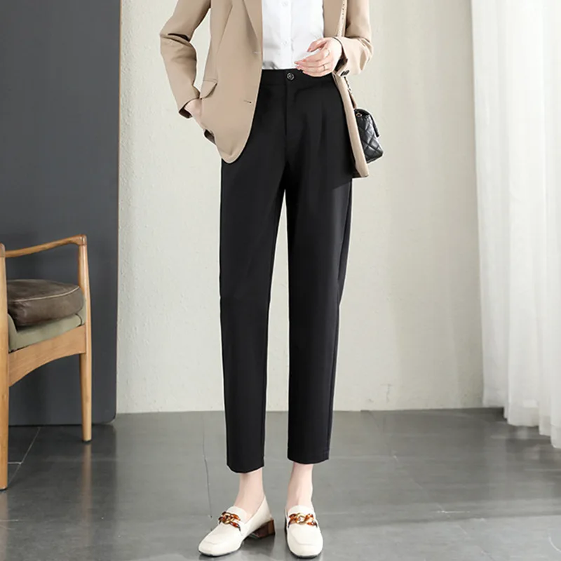 

Casual Pants Women's Harem Pants Fox Suit Pants Drooping Straight Ankle-Length Pants 2023 Spring and Summer New