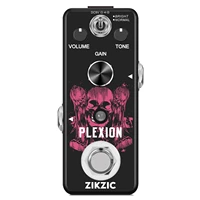 zikzic lef 324 plexion distortion pedal for guitar bass with bright and normal mode true bypass