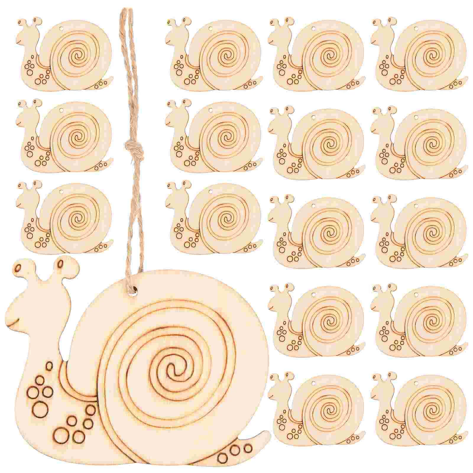

Wood Wooden Unfinished Chip Painting Snail Cutouts Pieces Kids Blank Craftslices Animal Decorationsornamentto Crafts Diy