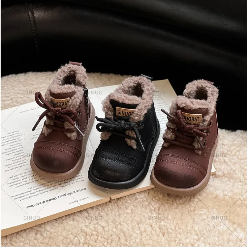 Дизайнерские зимние детские меховые тапочки Tasman Girl Boy Baby Snow Ankle Boot Toddler Tazz Classic Kids