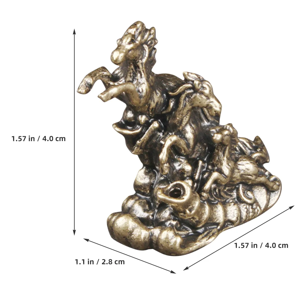 Тысячи лошадей галлопающая фигурка моделирующая медь ремесло латунь винтажная