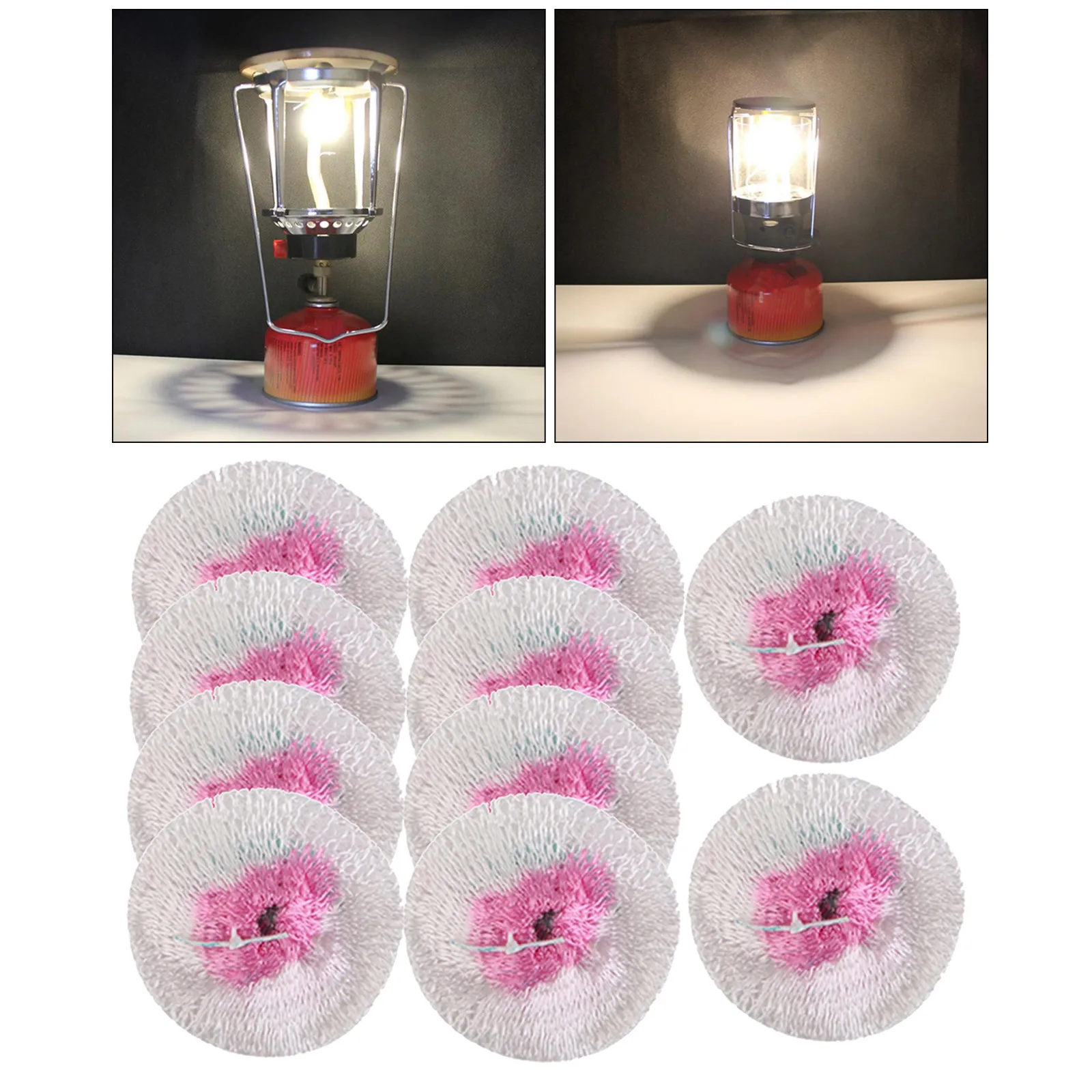 

10pcs 6.5/8.5cm Camping Gas Lantern Mantles Kerosene Cover Durable Gauze Mesh Light Safe Outdoor Tools Spare Parts Lampshade