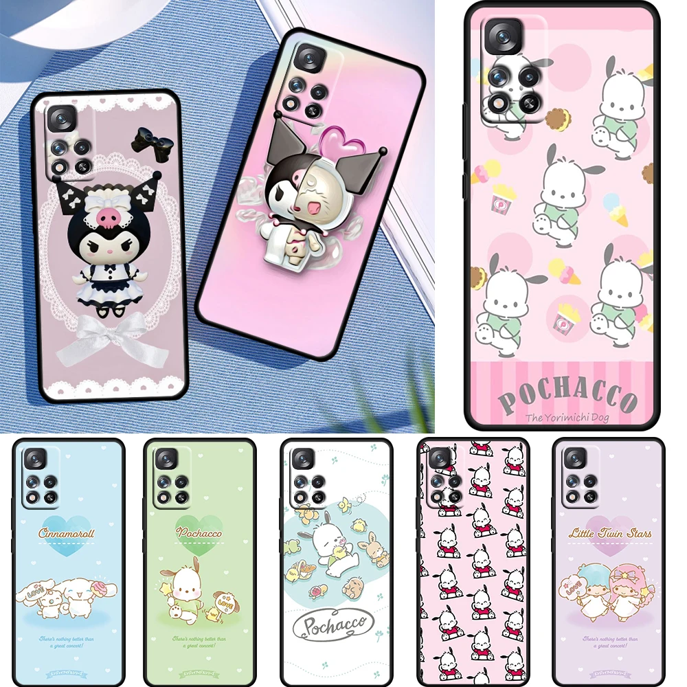 

Anime Sanrio Cinnamoroll Case For Xiaomi Redmi Note 11 10 10S 9T 9 9Pro Max 8T 8Pro 7 6 5 Pro 4X Soft TPU Black Phone Cover Core