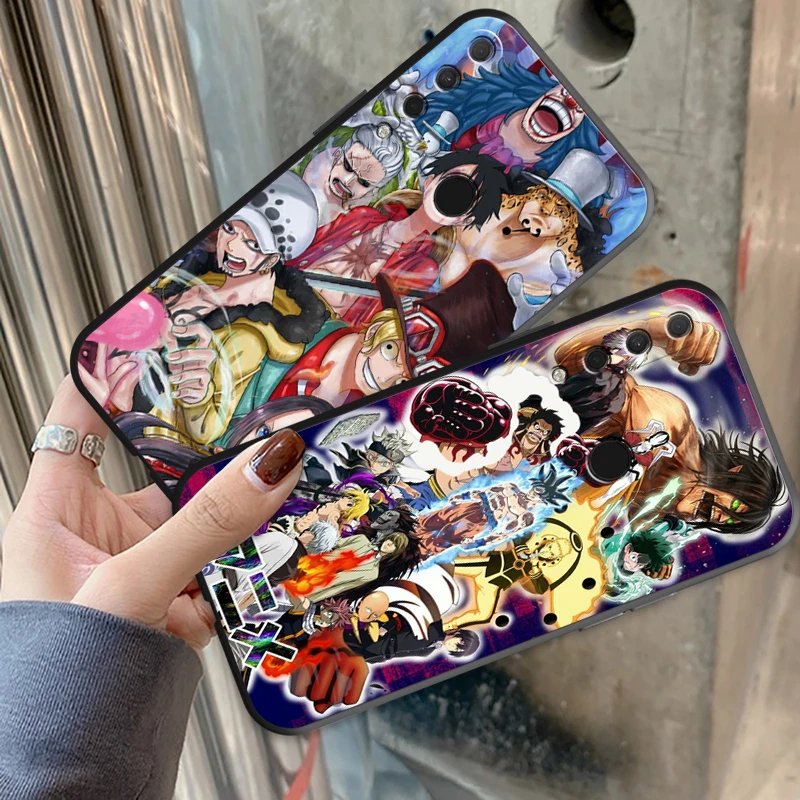 

One Piece Anime Phone Case For HUAWEI P20 Lite Pro Plus P20 Lite 2019 Silicone Cover Unisex Back TPU Luxury Ultra Black