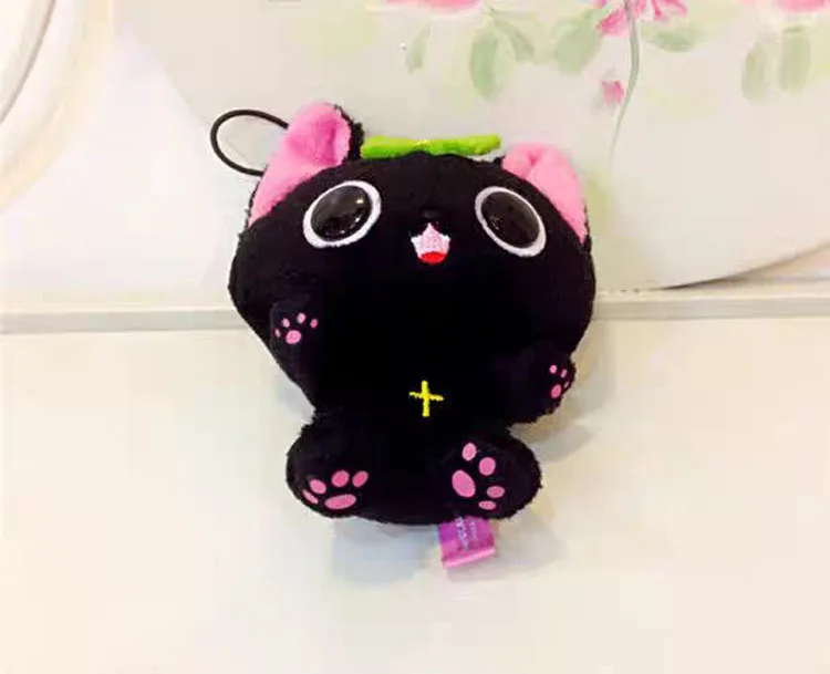 Милый Готический мир Nyanpire Черный кот вампира с бабочкой плюшевые брелоки