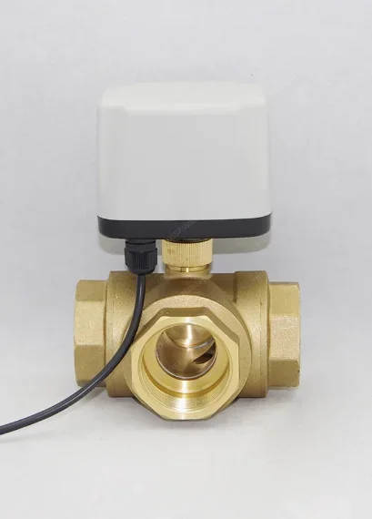 DN15 DN20 DN25 DN32 3-ходовой латунный водонепроницаемый шаровой кран с электроприводом