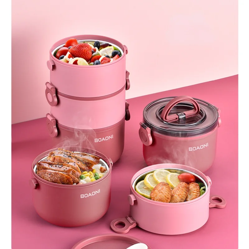 Термос BOAONI из нержавеющей стали для еды с вакуумной изоляцией Ланч-бокс 304 | Дом и
