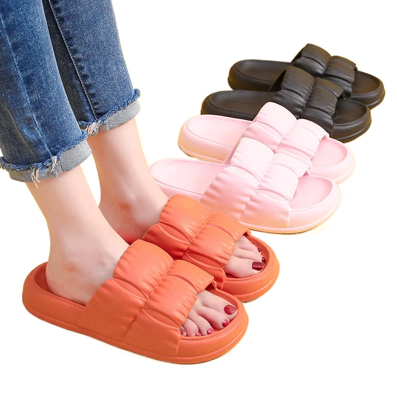 

2022 New EVA Men And Women Stepping on Shit Feeling Soft Bottom Slippers non-slip Wear-resistant Shower Outer Wear Dual-use