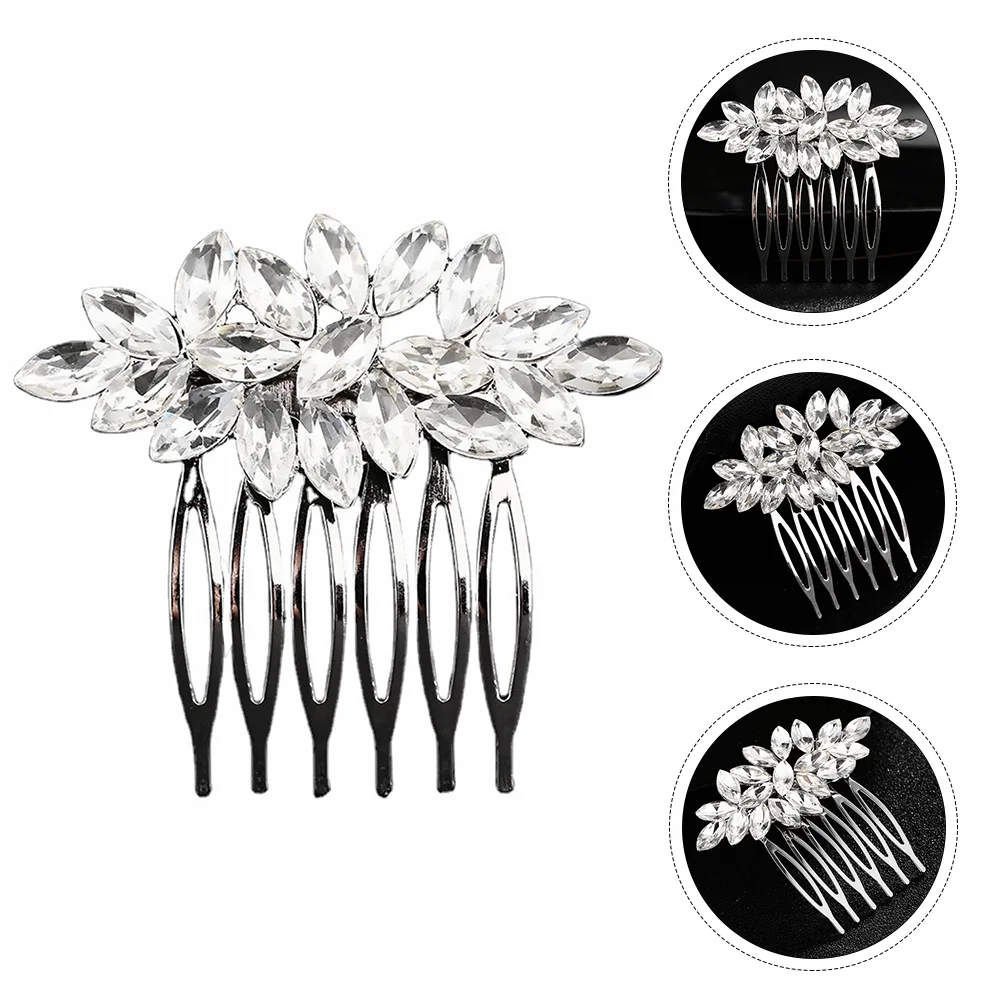 

1pc Shiny Bride Hair Clip Rhinestone Wedding Party Headdress Decoration