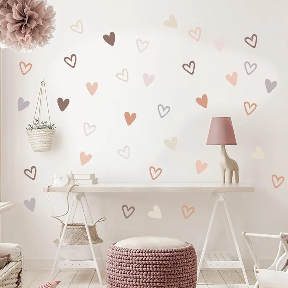 

Heart Shape Boho Style Wall Stickers For Living Room Bedroom Nursery Room Kid Room Party Home Bohemian Wall Decals H1B8
