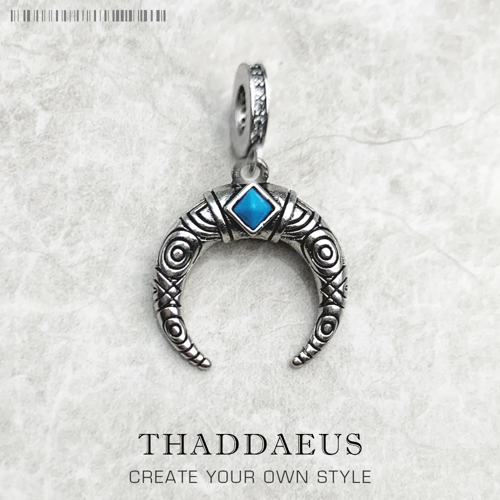 

Blue Vintage Tooth Charm,Europe Style Club Good Jewelry For Women Men Summer Gift In Sterling Silver 925