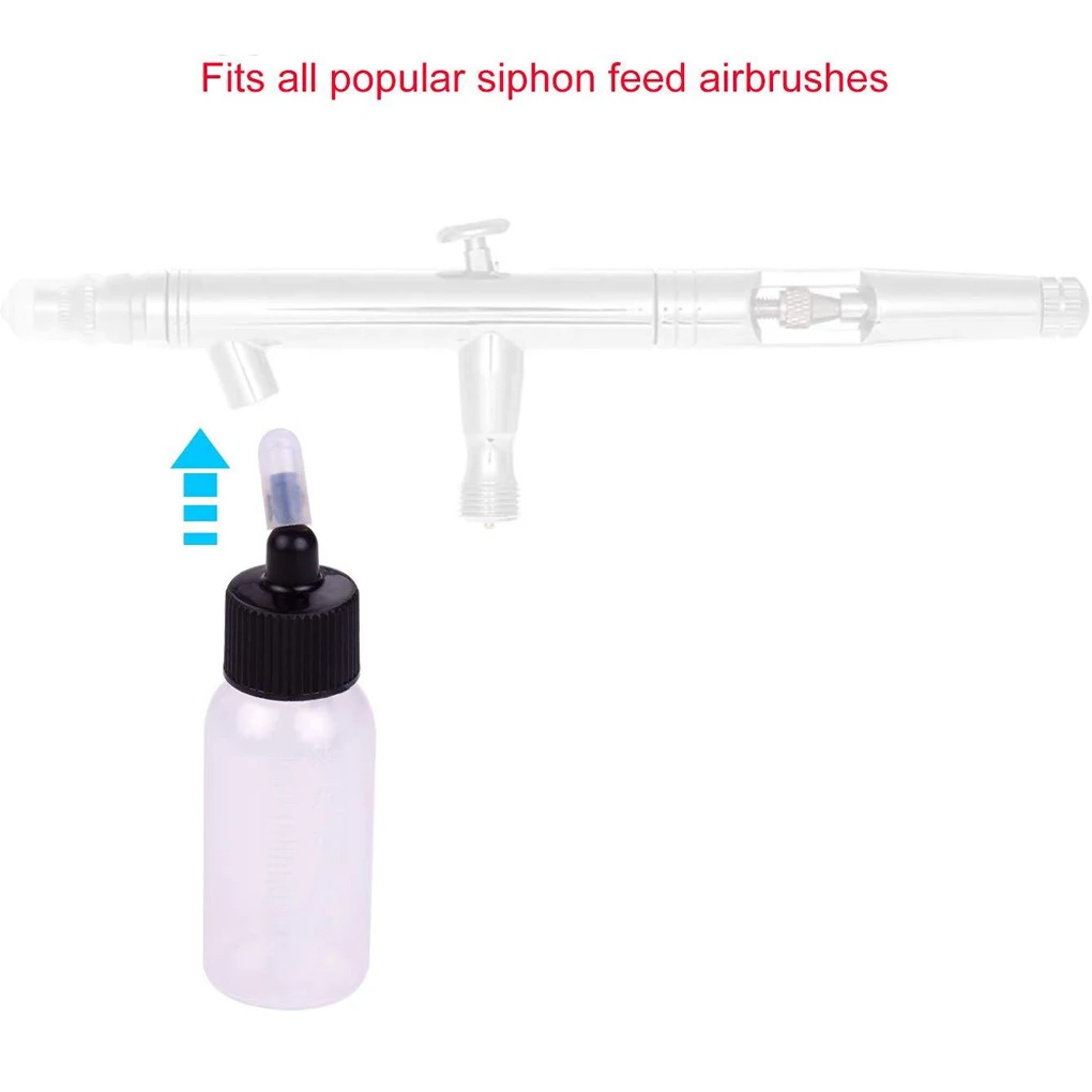 

10 Pieces Airbrush Painting Bottle Scaled Air Brush Pigment Water Storage Bottles Transparent Refillable Organizer