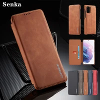 luxury ultra thin leather flip case for galaxy a53 a22 a12 a52 a72 a21s a41 a31 a11 a71 a51 a70 a50 a40 a30 magnetic holster