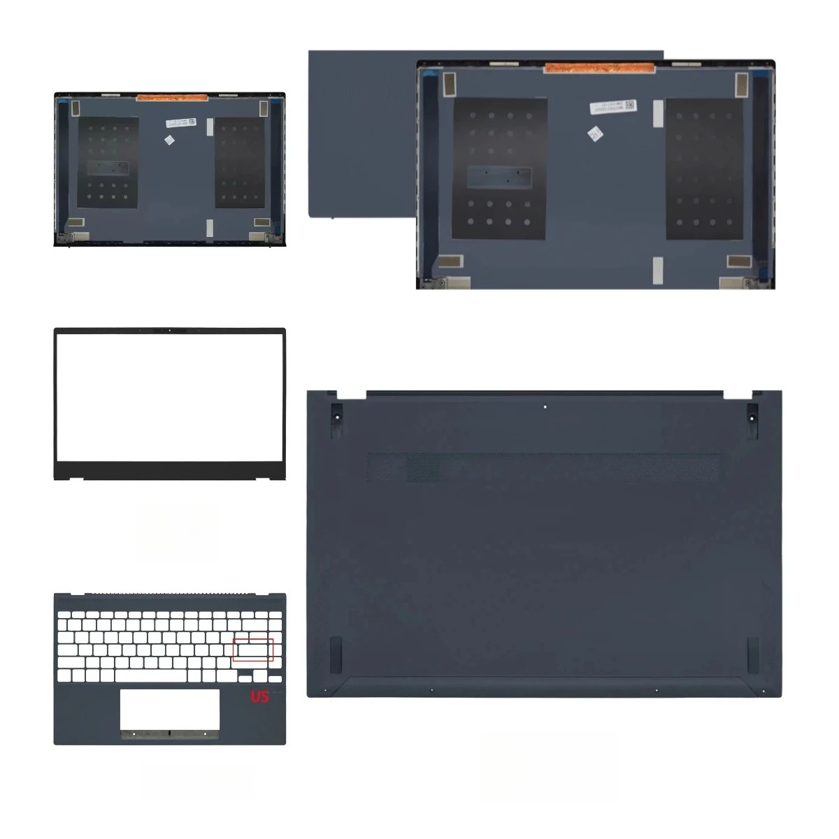 Фото Для ноутбуков Zenbook 13 UX325 UX325A UX325J UX325E U3700J: Верхняя крышка/задняя панель/передняя рамка/нижний корпус/шарниры для ЖК-экрана №1
