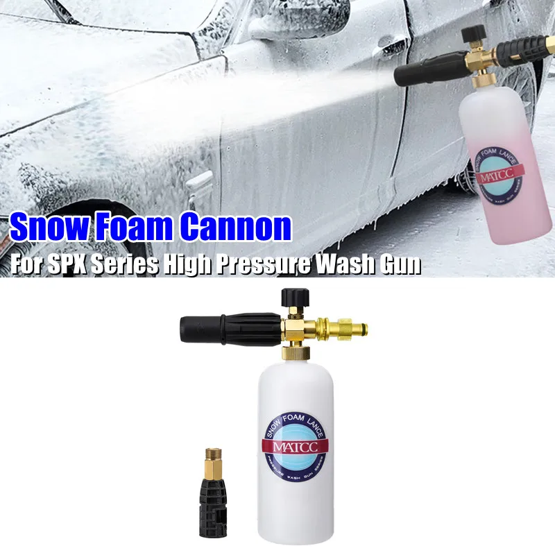 

MATCC Car Wash Snow Foam Lance Auto Foam Nozzle Cannon For SPX Series High Pressure Adjustable Wash Gun Cleaning Accessories