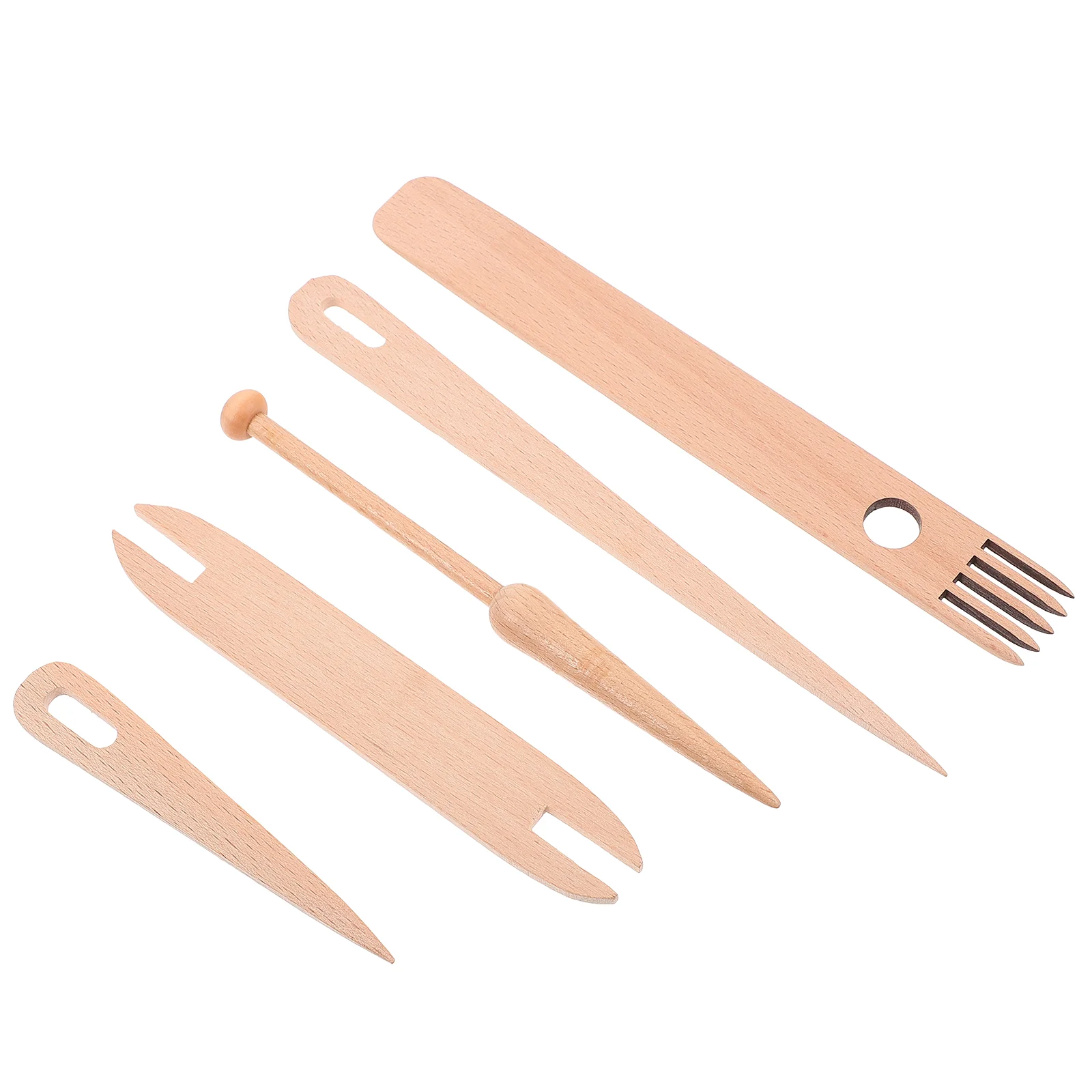 

Weaving Wooden Tools Needle Loom Tapestry Crochet Knitting Sticktool Wood Shuttle Hand Making Diy Sticksbobbins Braider Fork