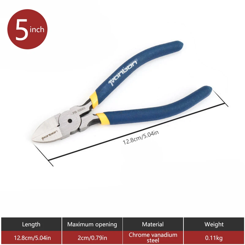 5/6-дюймовые профессиональные плоскогубцы для электрика, кусачки, инструмент для зачистки проводов, боковой резак, заусенцы для кабеля, щипцы, ручные инструменты для ремонта «сделай сам»
